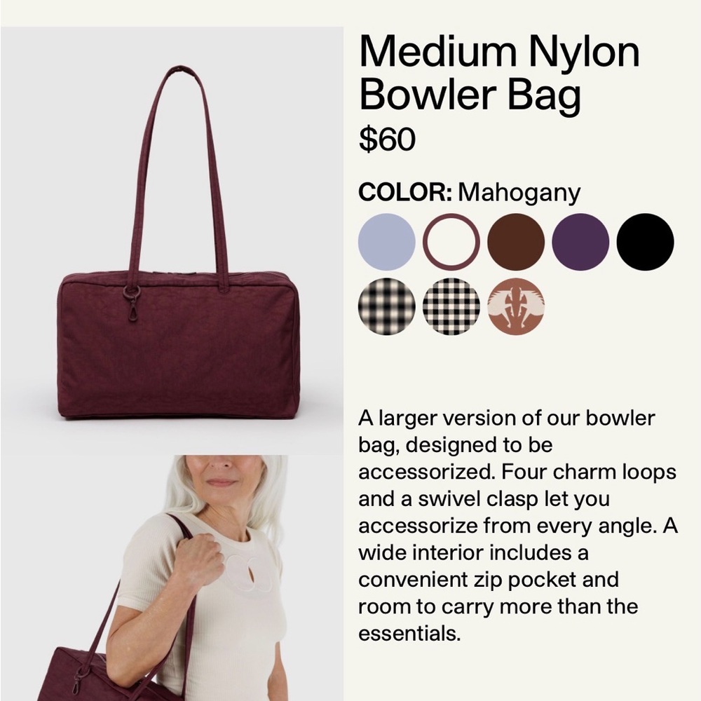 BAGGU BOWLER BAG | Mahogany